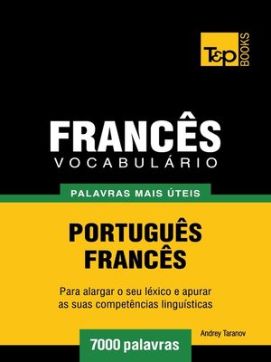 cover image of Vocabulário Português-Francês